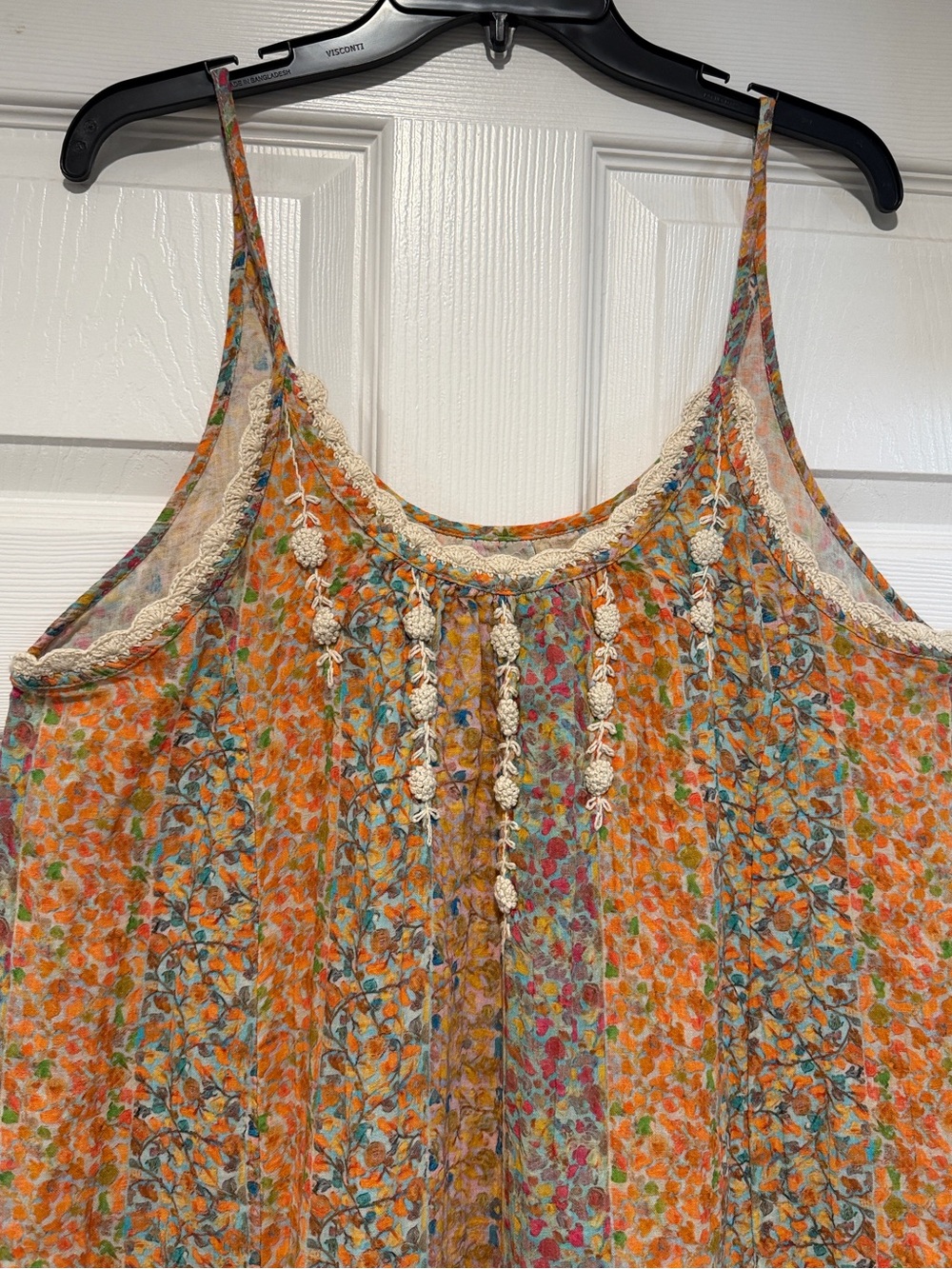 Natural Life cosette floral embroidered cotton maxi dress size L/XL - Picture 4 of 9